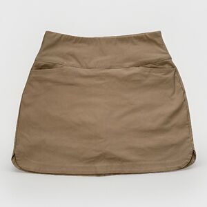 Walter Hagen Sculpt Skort Womens Medium Light Khaki Pull On Golf Stretch Tennis